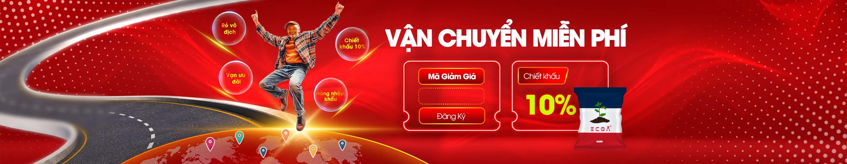 ECOA Banner - Free Shipping and Discounts